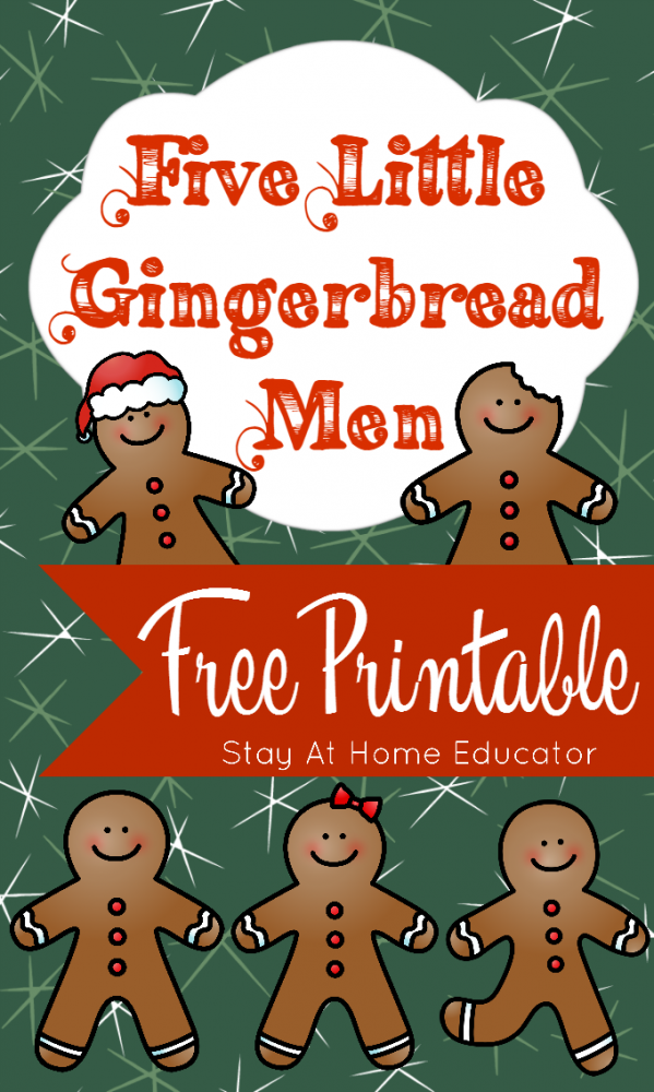 Five Little Gingerbread Men Free Printable - This one printable offers numerous gingerbread man activities! You'll love the gingerbread man poem for teaching counting skills to preschoolers.
