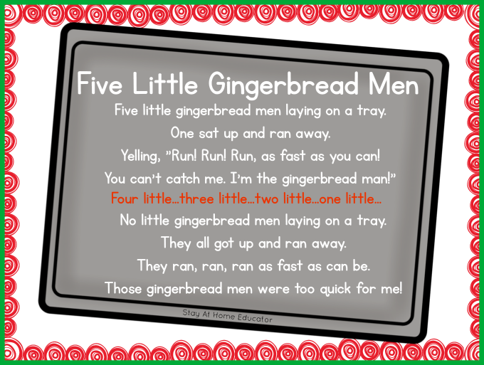 Five Little Gingerbread Men Poem