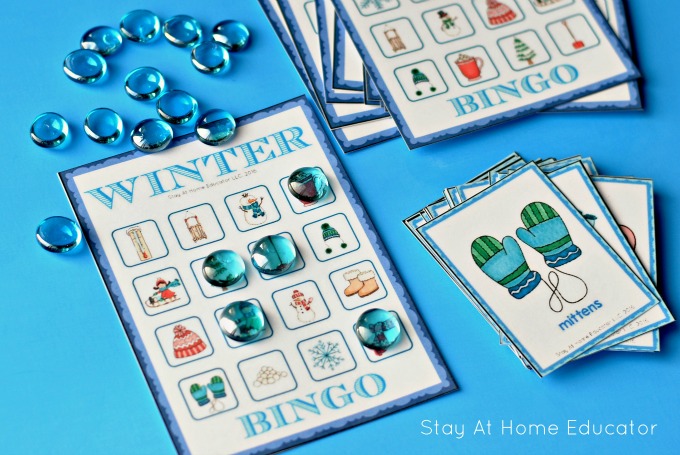 Winter bingo in winter theme preschool lesson plans