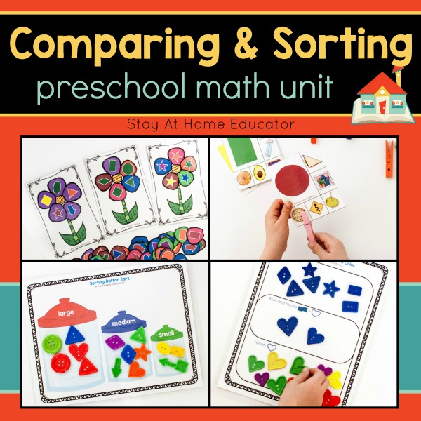 sorting activities in preschool math lesson plans