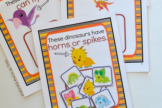 Dinosaur sorting by physical attributes