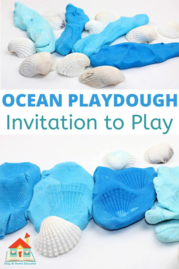 ocean theme playdough invitation to play