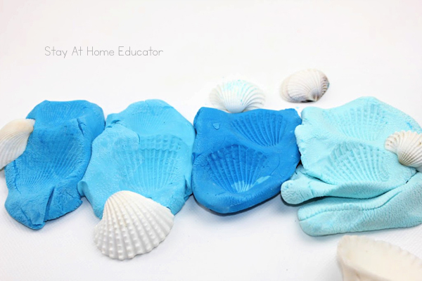 blue playdough for ocean themed playdough invitation to play
