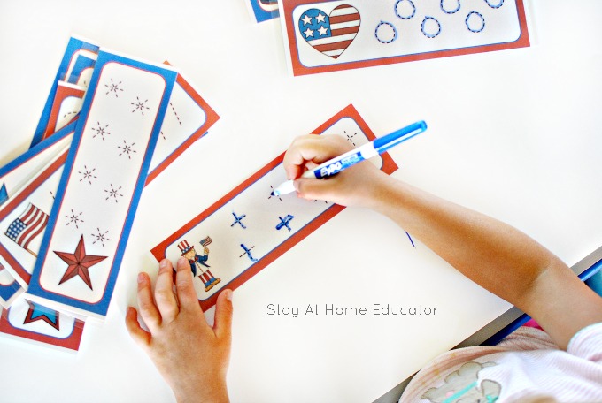 4th of July writing cards by Stay At Home Educator