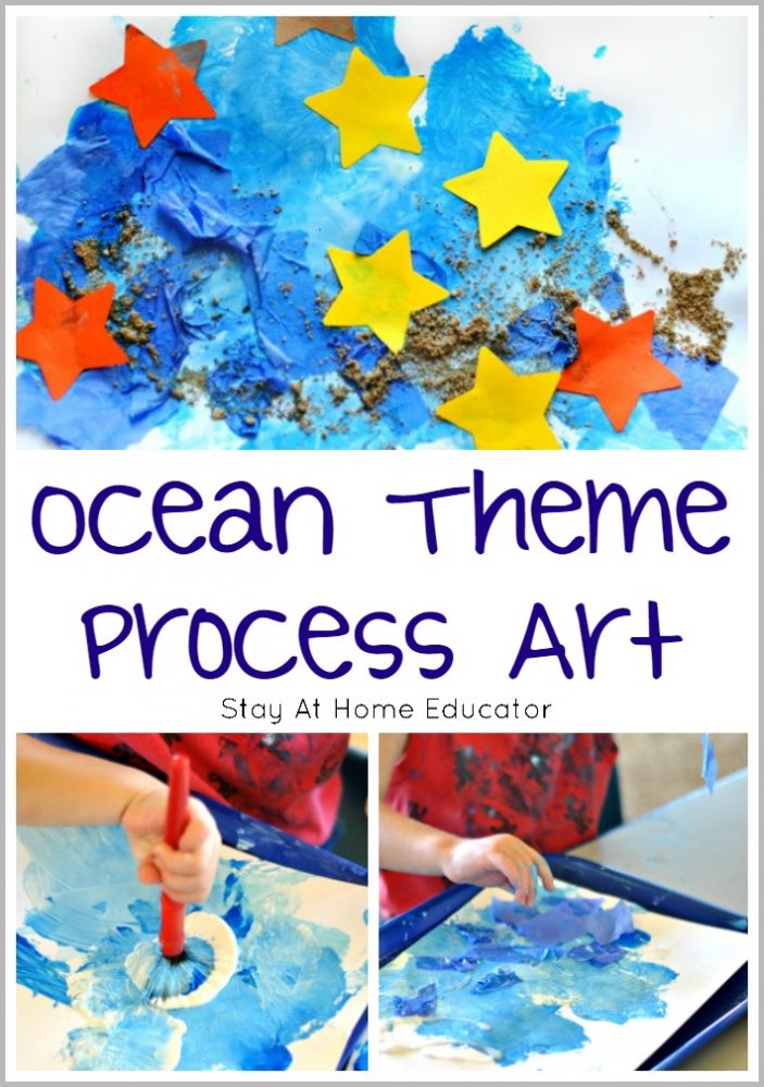 Ocean art and fine motor activity for toddlers and preschoolers