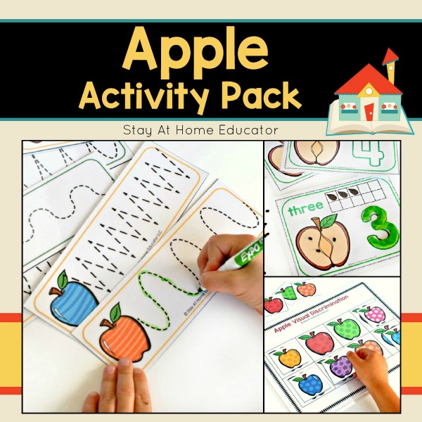 apple theme printable for preschoolers