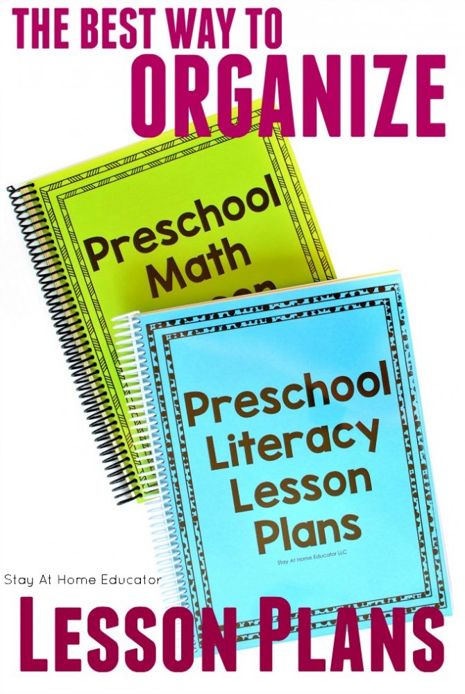 The best way to organize lesson plans for preschool literacy and math - Streamline how you organize lesson plans with these simple organizational tips. From how to organize the lessons to organizing additional materials, you'll find it all here - it's simpler than you think!