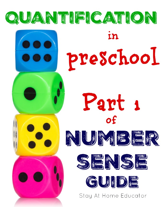 Developing quantificaion skills in preschool -This is part 1 of a series about teaching number sense and counting to preschoolers. There are more counting skills than you realize, and this takes careful planning. Part 1 is all about the skill of Quantification.