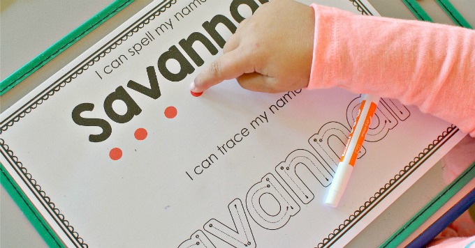 Printable Name Mats for tracing and spelling