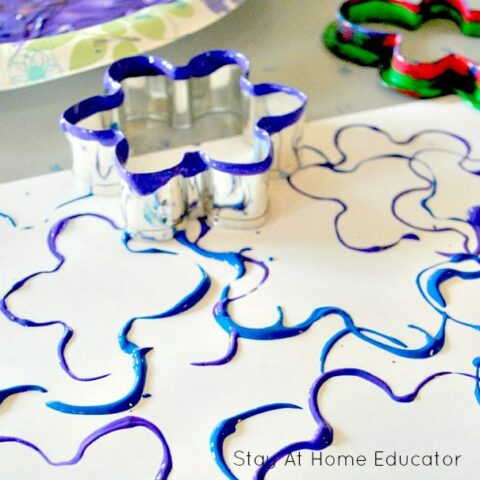 Stamping Snowflakes: A Preschool Winter Process Art