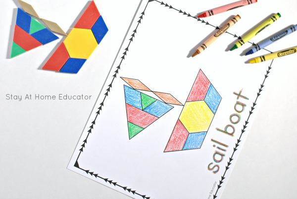 A fun summer themed pattern blocks printable mats set for kids. These help with fine motor skills, math as well as letter recognition. 