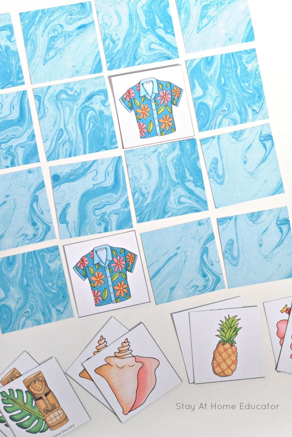 These fun Tropical Themed Printable Learning Games For Preschoolers are a great way to help kids learn and strengthen skills while having fun this summer. 