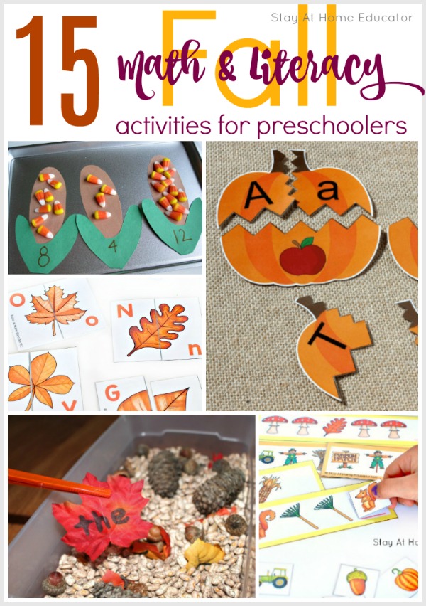 15 Fall Literacy and Math Centers for Preschoolers - Stay ...
