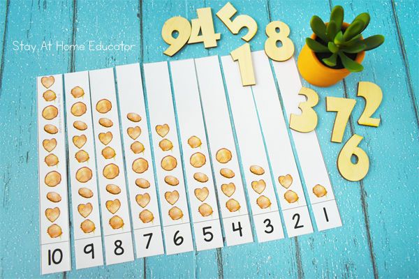 kindergarten fall math activities, number order printable for preschoolers fall preschool activity