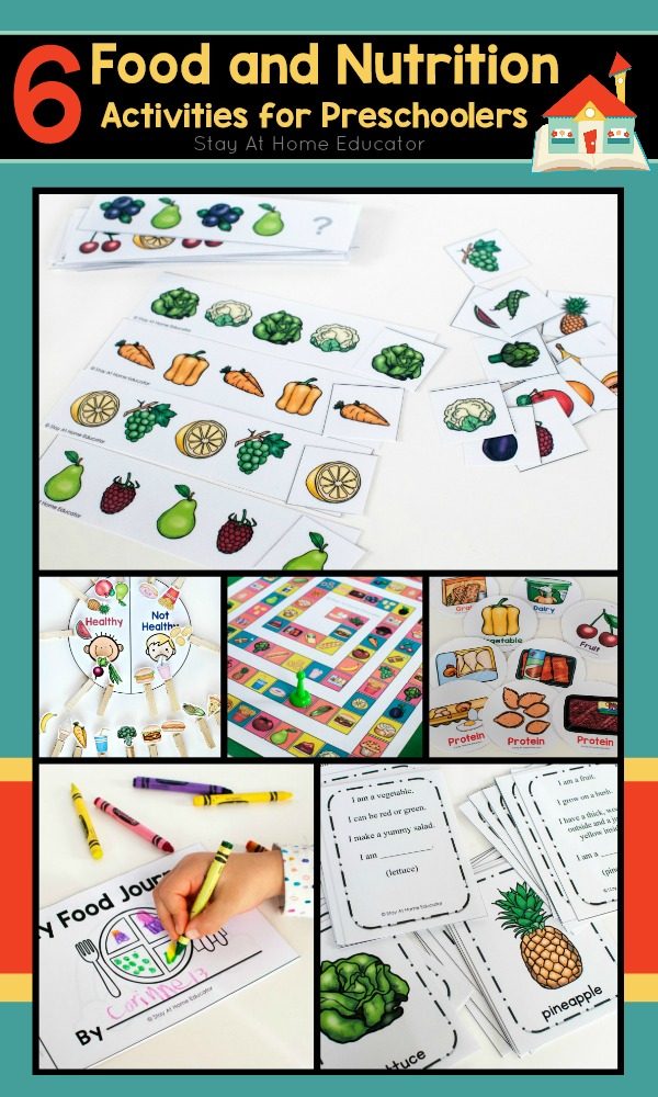 6 Printable Food and Nutrition Activities for Preschoolers