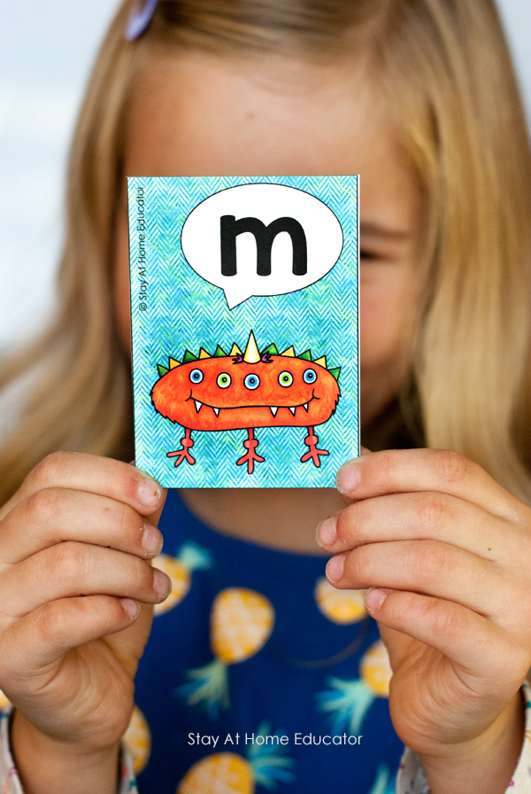 This monster letter game has both uppercase and lowercase letter practice