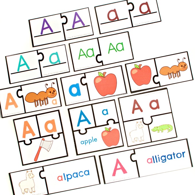 These 12 sets of phonics puzzles for preschool offer a wide variety of skills practice