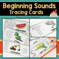 beginning sounds tracing cards for preschool