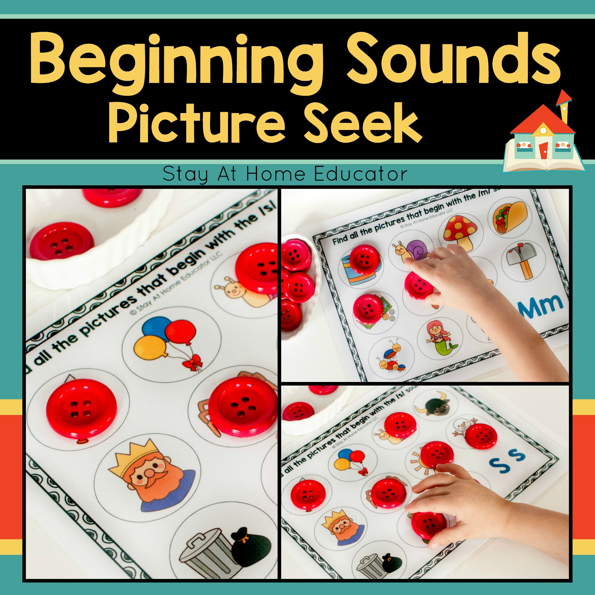 beginning sounds picture seek for preschool