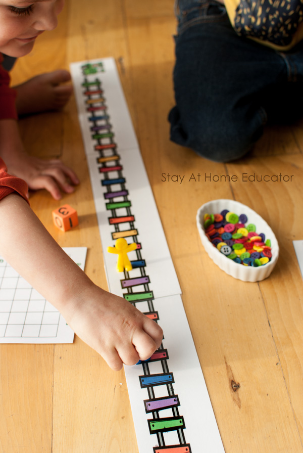 Rainbow train preschool counting game 