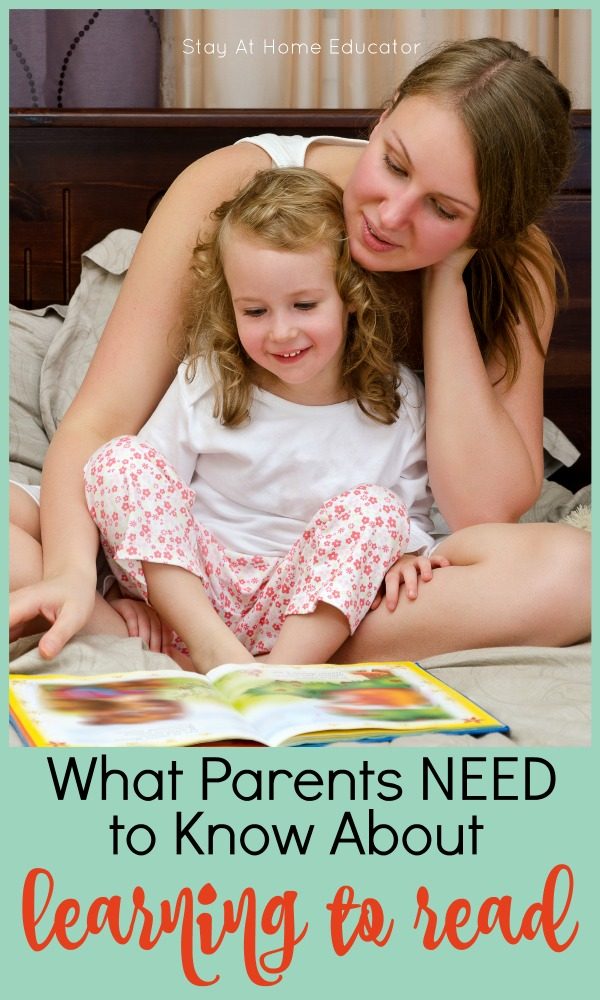 5 things that parents NEED to know about learning to read