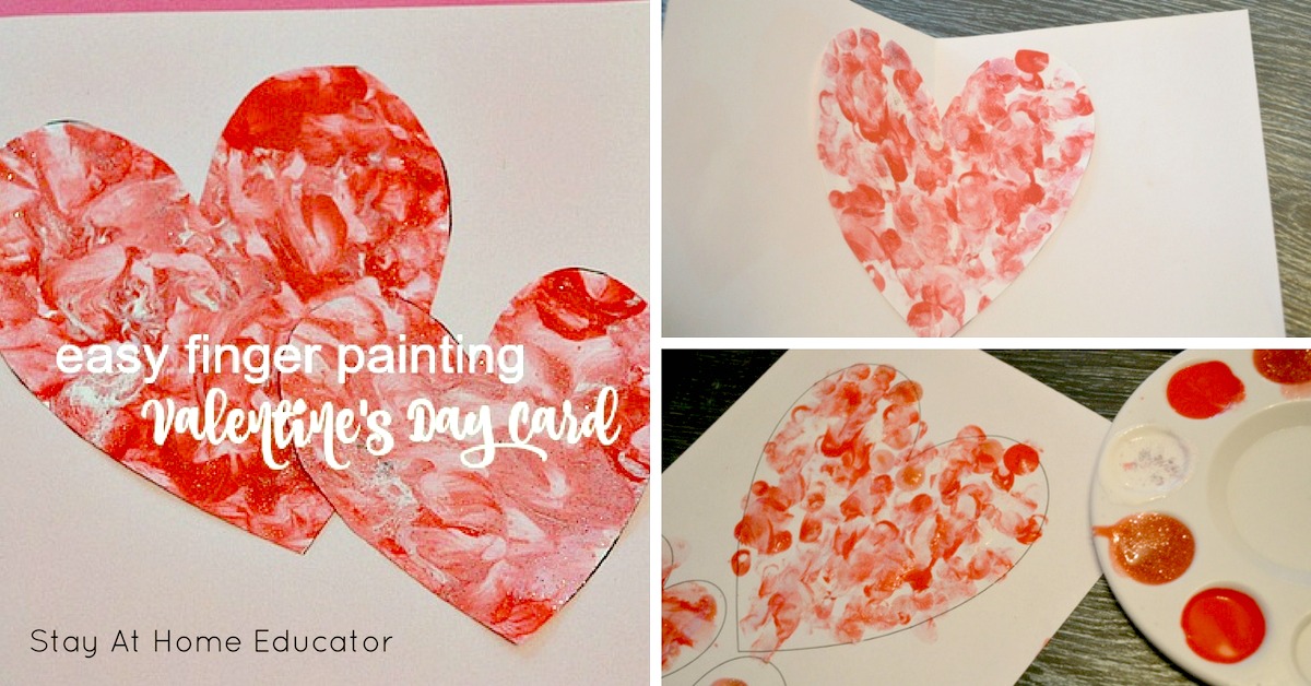 Easy Finger Painting Valentines for Kids to Make