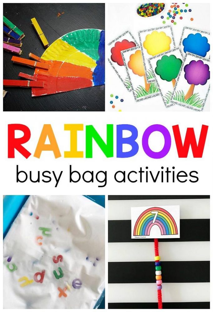 rainbow busy bag activities