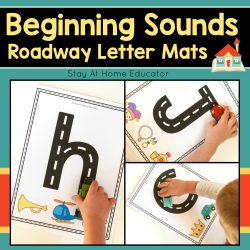 beginning sounds roadway letter mats for preschool