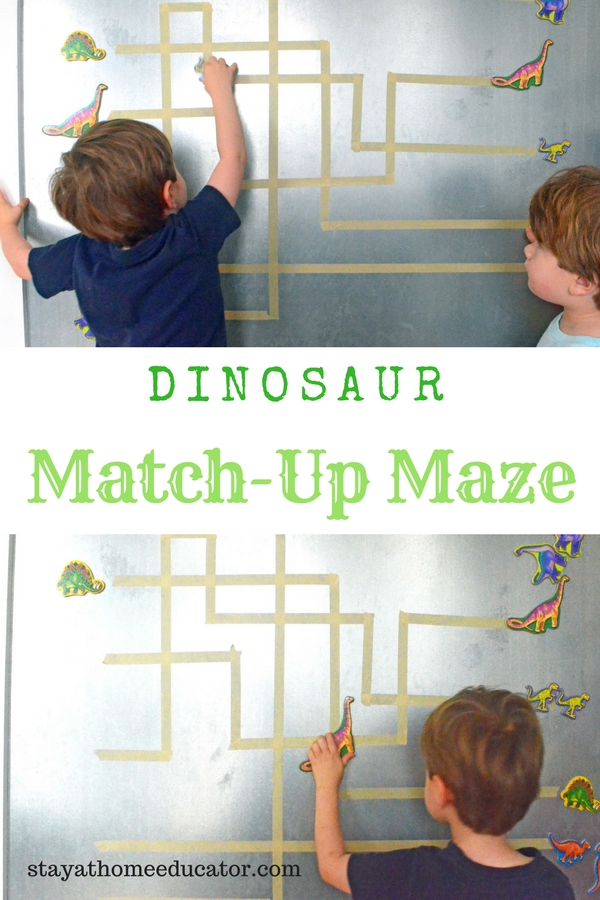 Make a hands-on preschool dinosaur game to help kids explore early math and literacy skills in a fun way