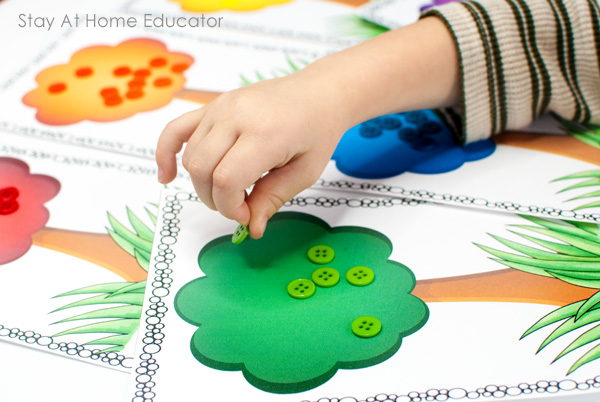 free color sorting printables for toddlers and preschoolers