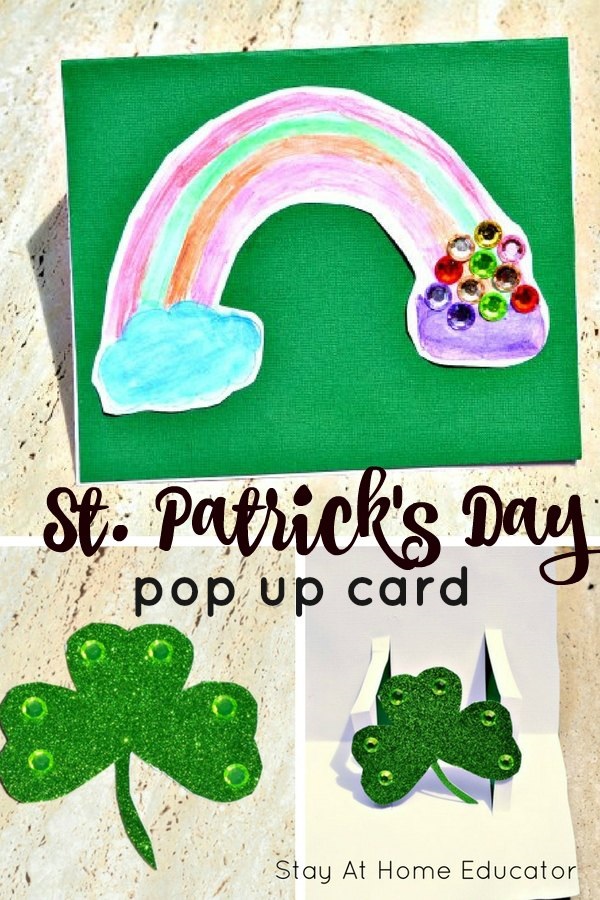 St Patrick's Day Craft Pop Up Card for Kids