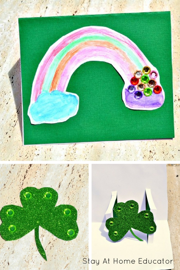 St Patrick's Day craft Pop Up card 