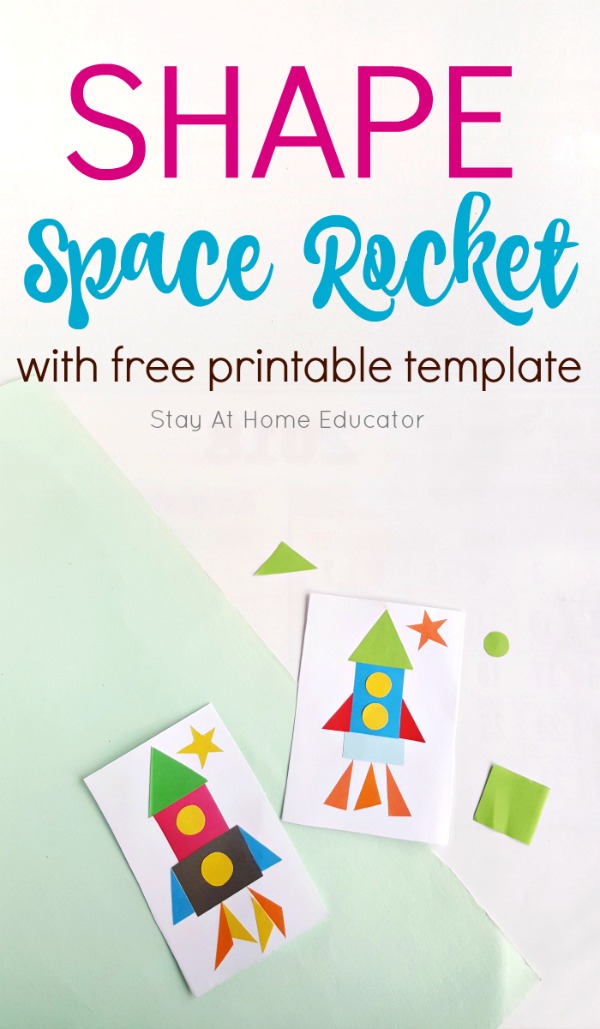 Learn about colors and shapes with a colorful rocket ship craft