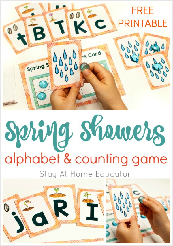 spring letter recognition game for preschoolers