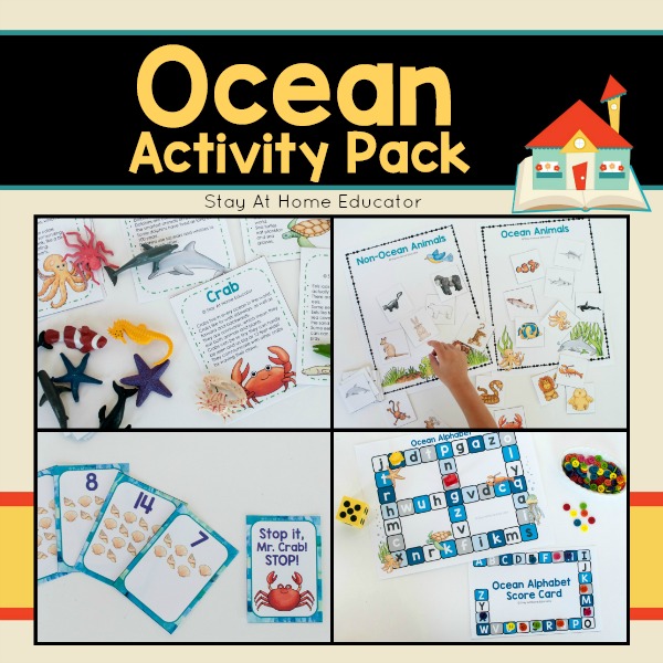 Ocean activity pack bundle for preschool