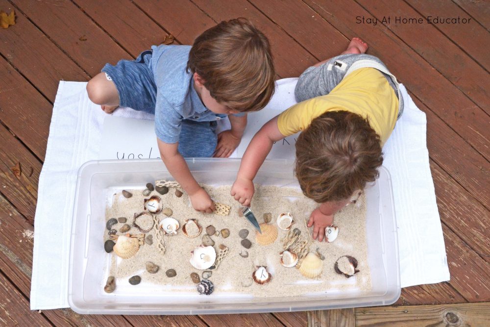 Ocean theme name recognition activity for kids