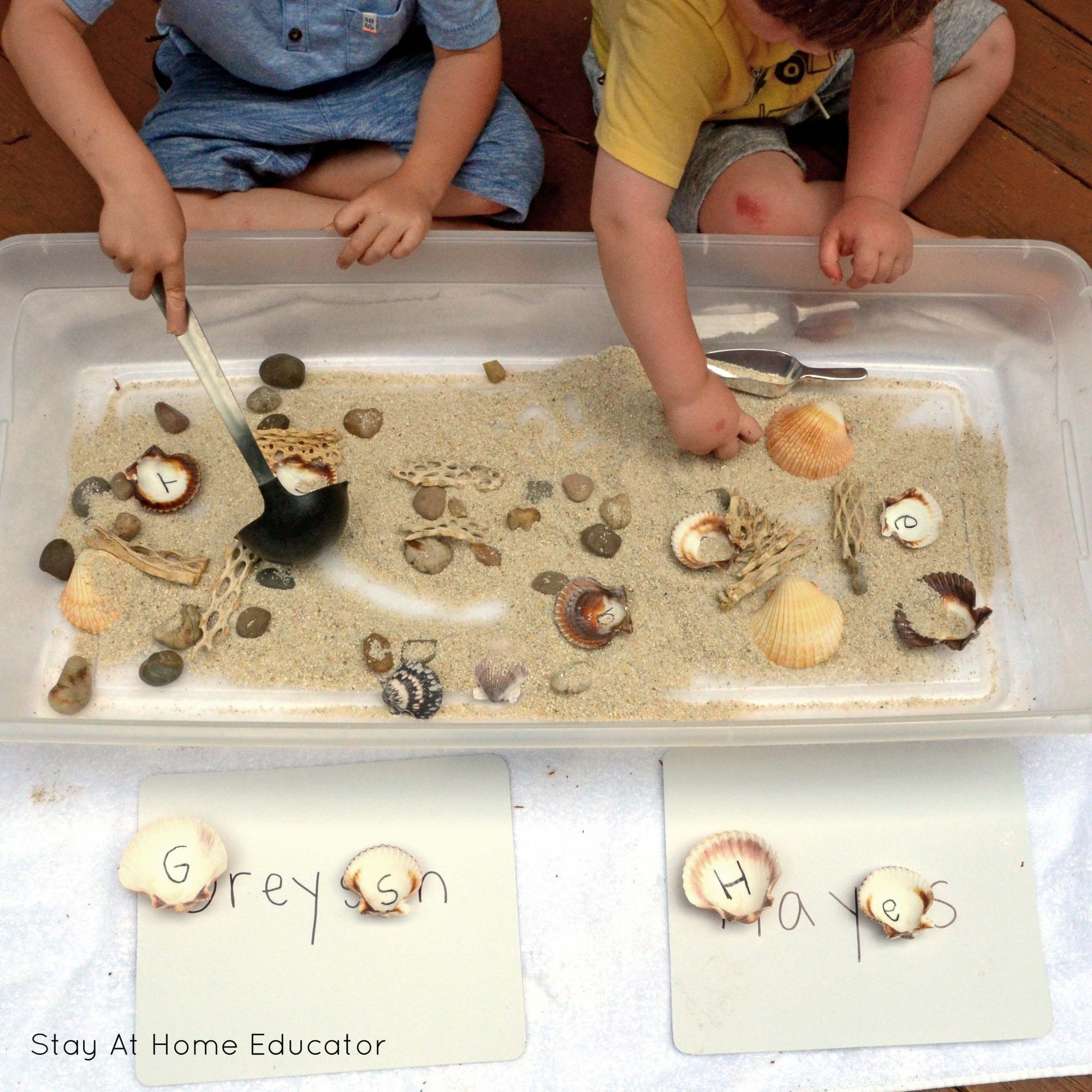 Sand has sensory play benefits and can also be very calming