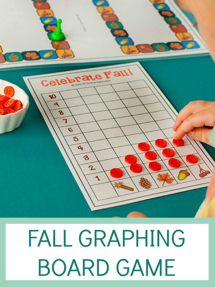 fall graphing board game for preschool