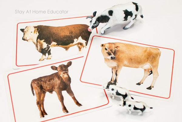 free farm animal printables for matching