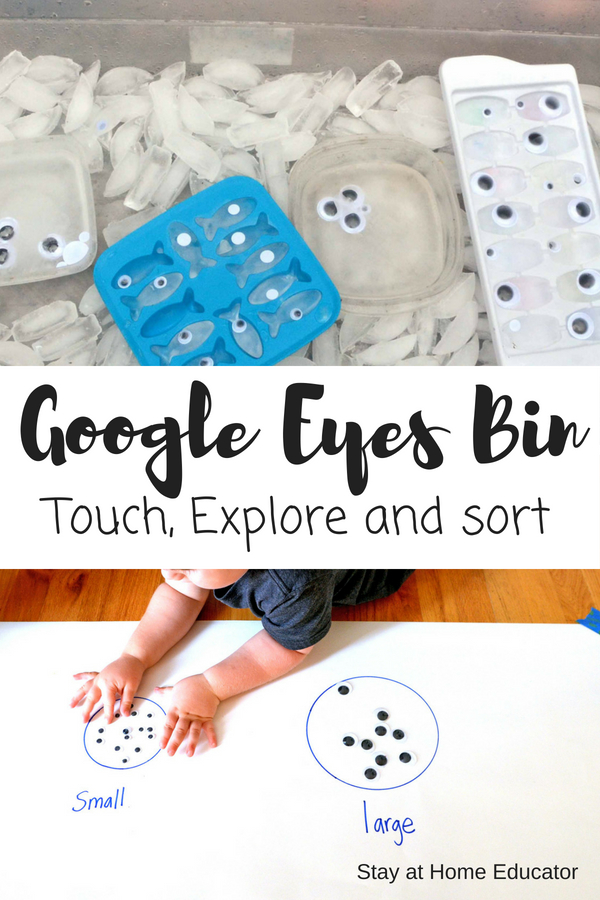 Googly eyes sensory play for toddlers and preschoolers