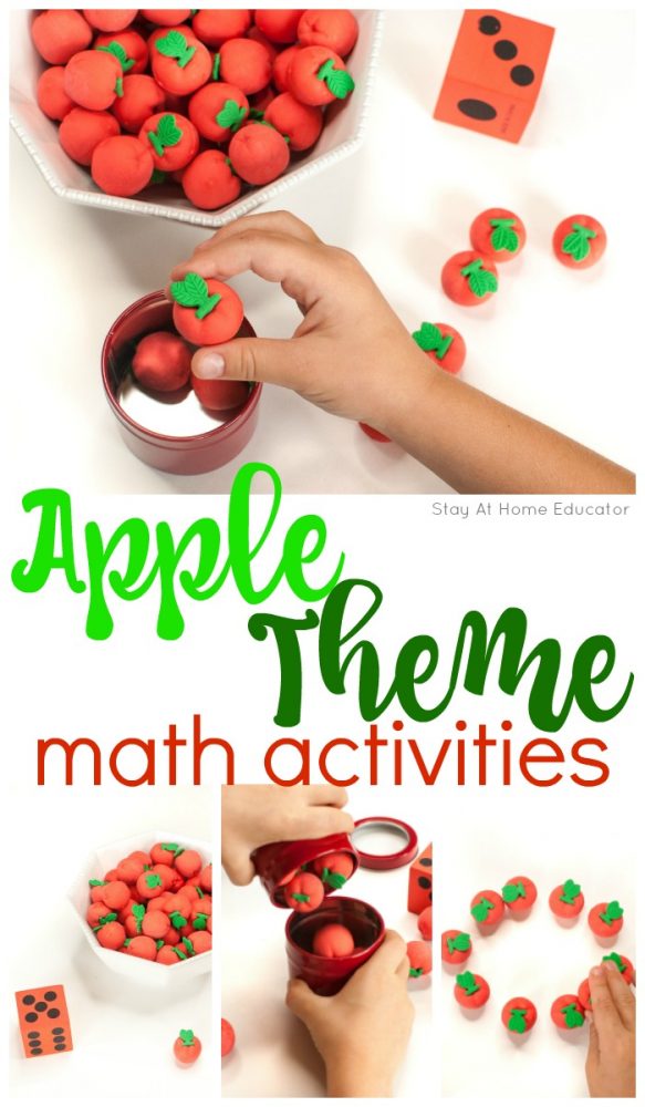 6 apple theme math activities for preschoolers
