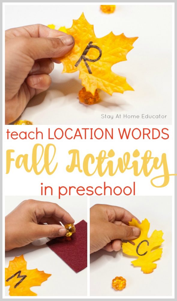 Teach location words with these fall alphabet activities
