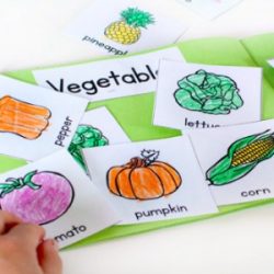 food and nutrition sorting activity game for preschool