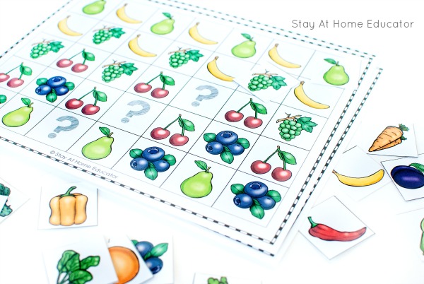 Food and nutrition theme free printables