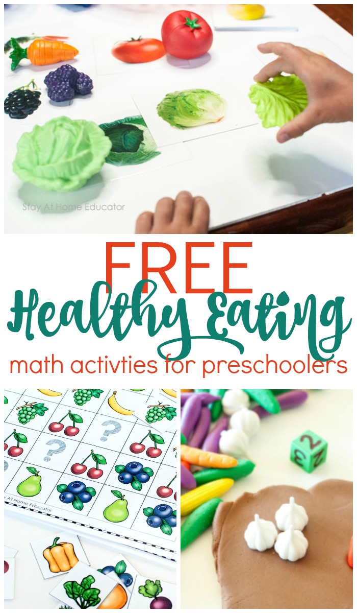 Healthy eating printables for preschool food and nutrition theme