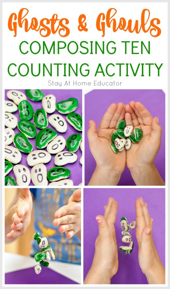Halloween counting activity for preschoolers