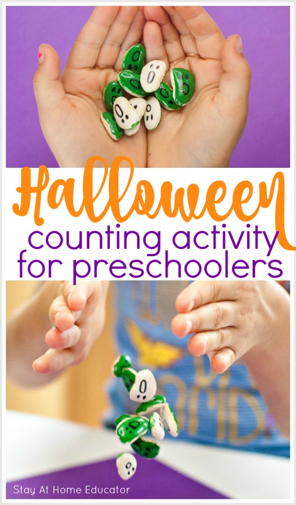 Halloween counting activity for preschoolers