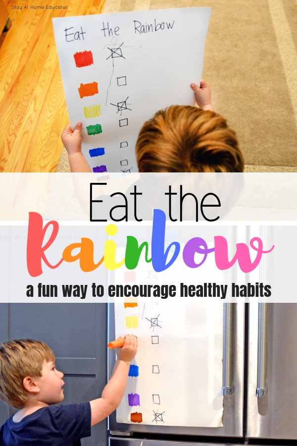 teach healthy eating habits with this eat the rainbow activity