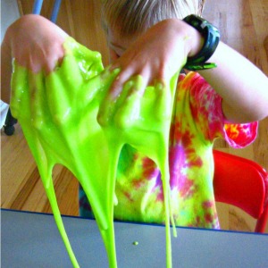 exploring slime with preschoolers