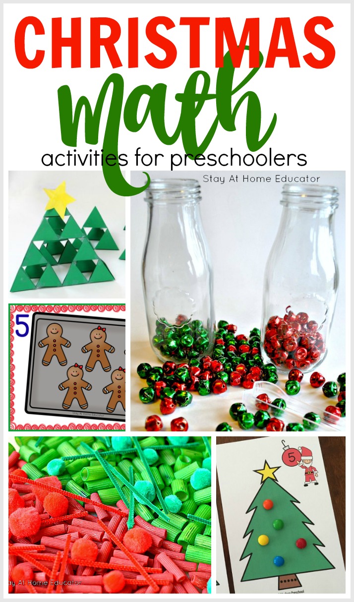 Christmas math activities for preschoolers to try this December